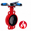 Затвор дисковый межфланцевый Ridval RVB 01 DN050, корп чугун, диск чугун,с УКП о/з.IP64 КРАСНЫЙ