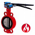 Затвор дисковый межфланцевый Ridval RVB 01 DN050, корп чугун, диск чугун,с УКП о/з.IP64 КРАСНЫЙ